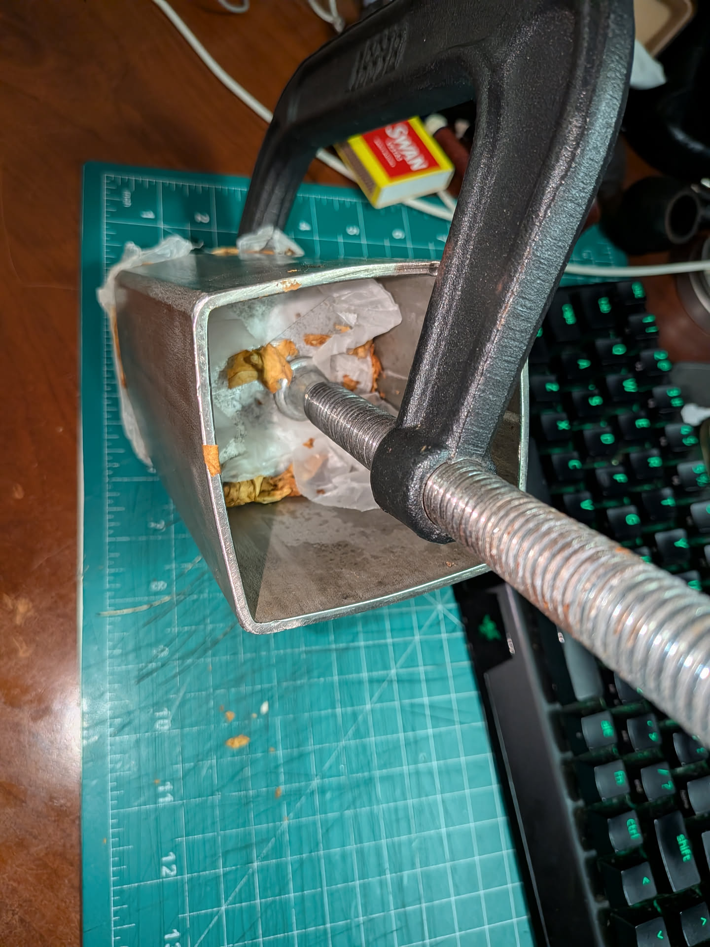 After compression with frame press